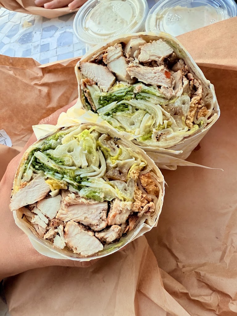 The Grilled Chicken Caesar Wrap at Ggiata Delicatessen