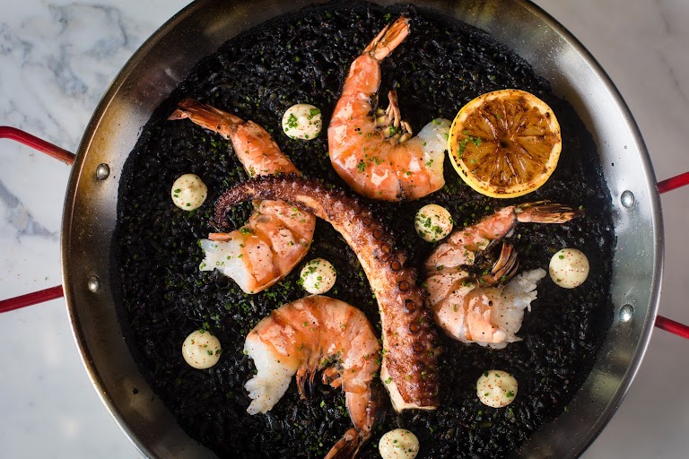 Paella Negra at Top of the V