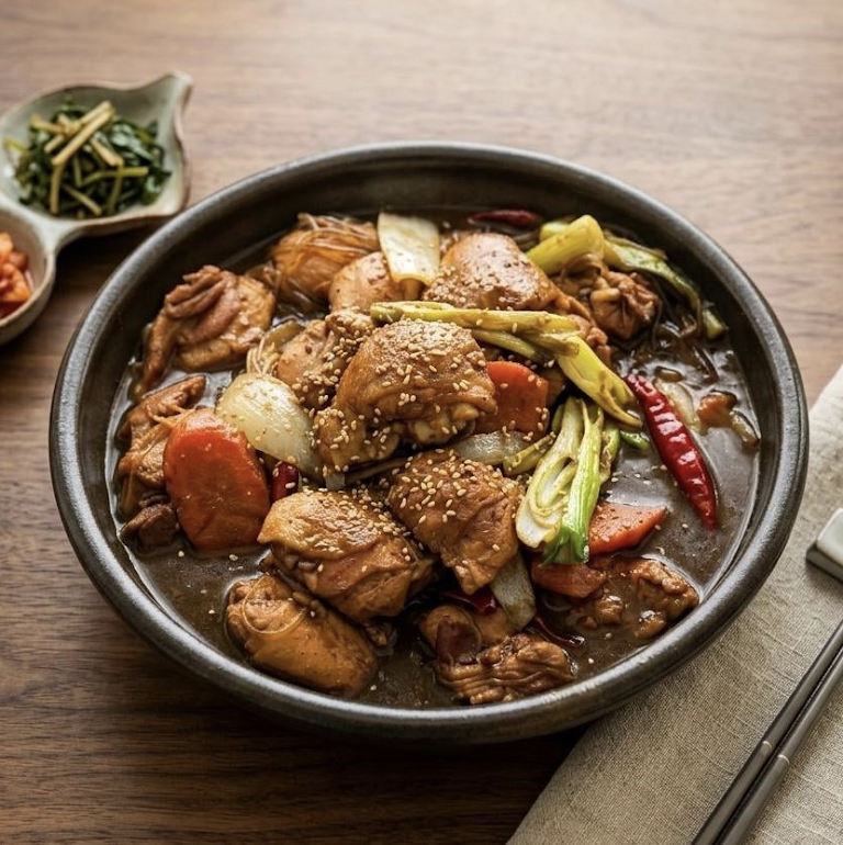 Braised Chicken at Dondam KBBQ 돈담 국밥&생고기