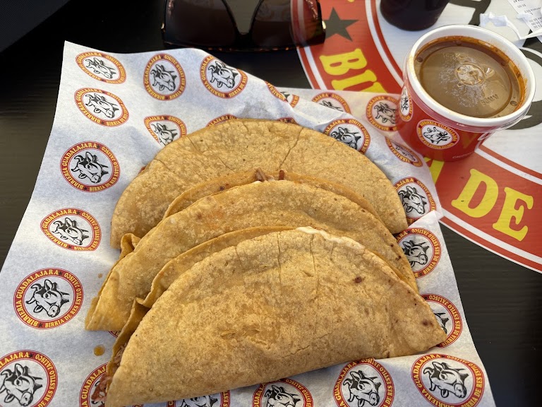 Tacos at Birrieria Guadalajara Stanton