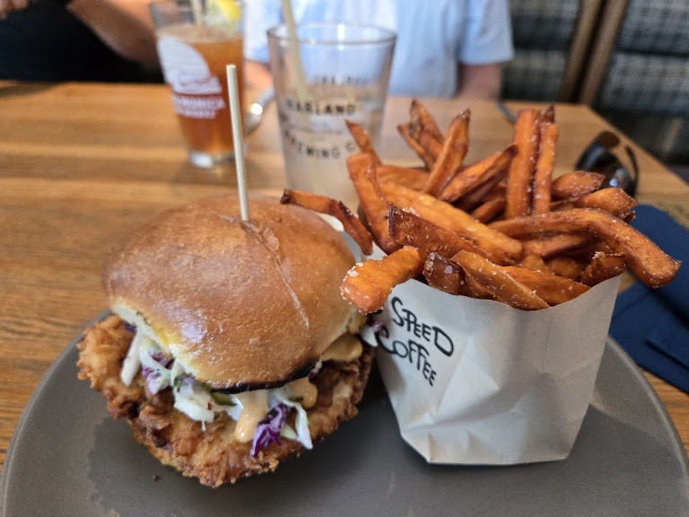 Crispy Chicken Sliders at Pedalers Fork