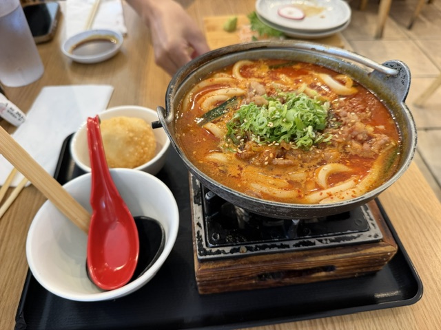 Spicy Beef Udon at Okidoki by Meiji