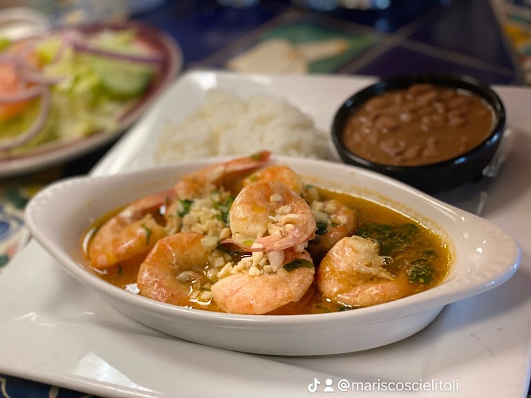 Octopus & Garlic Shrimp at Mariscos Cielito Lindo