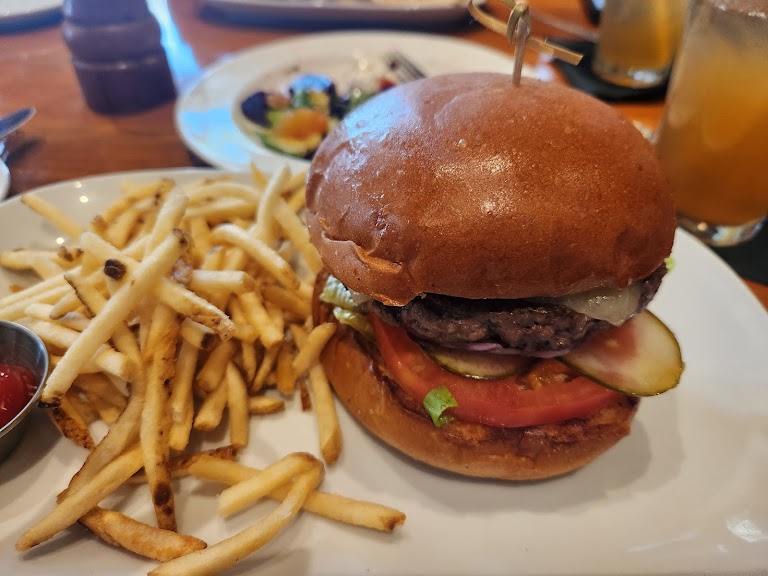 Burger at Prime Cut Café