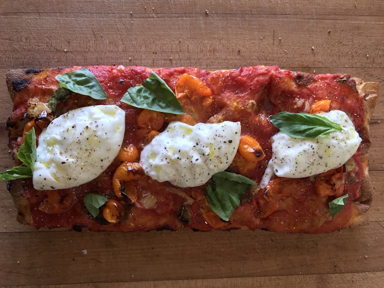Focaccia with Burrata at Antico Nuovo