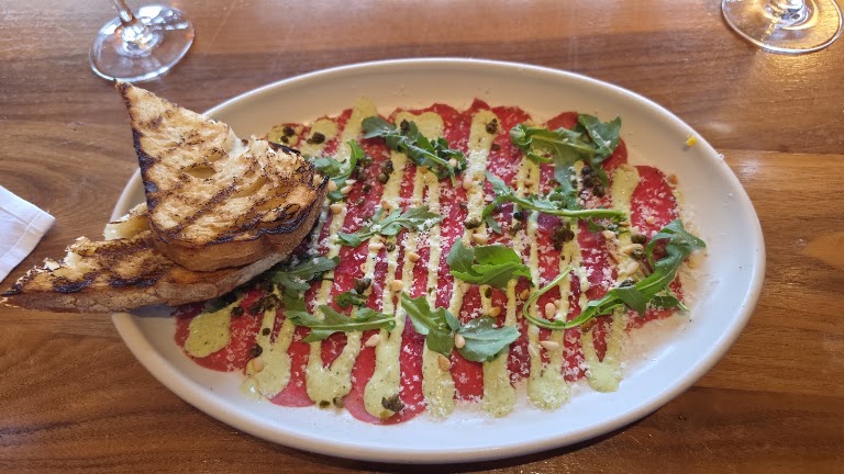 Beef Carpaccio at North Italia Topanga