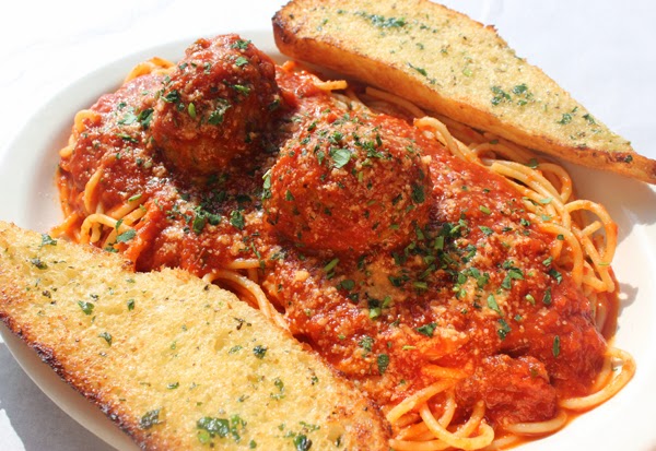 Spaghetti and Meatballs at Gina’s Pizza