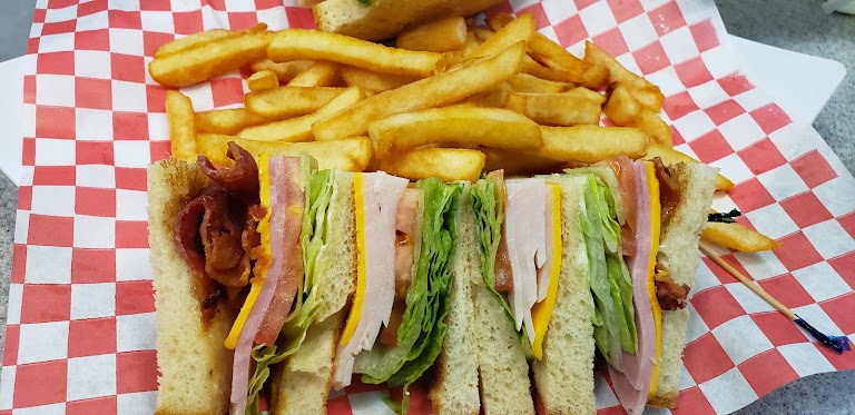 Turkey Club Sandwich Platter at Alex Burgers