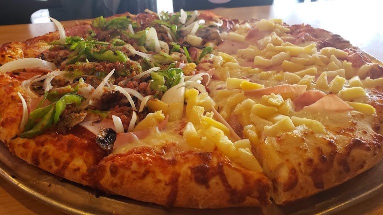 Pizza at Barro's Pizza.