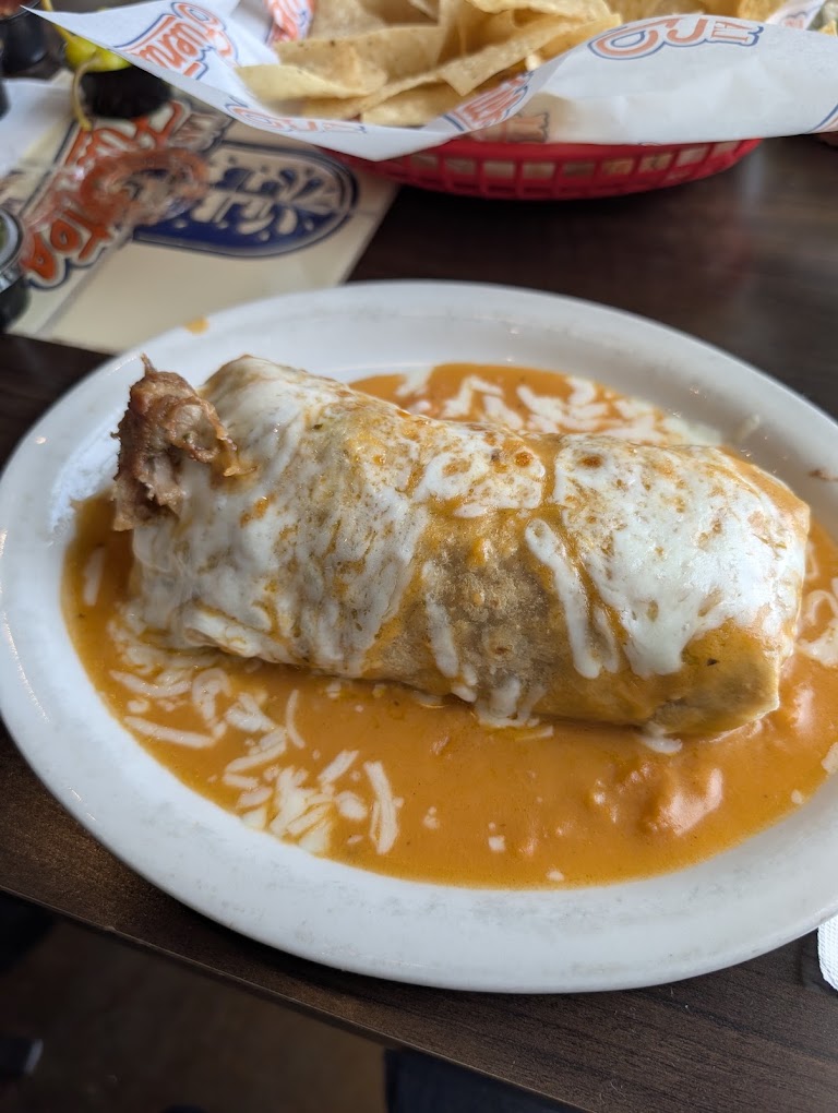 Chile Relleno (wet Burrito) at Las Fuentes Mexican Restaurant