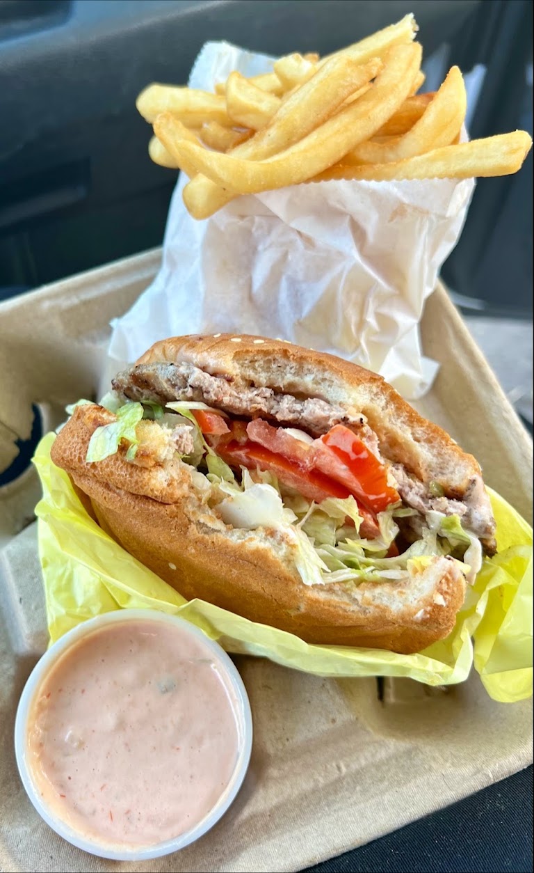 Burger and Fries at Tam's Burgers
