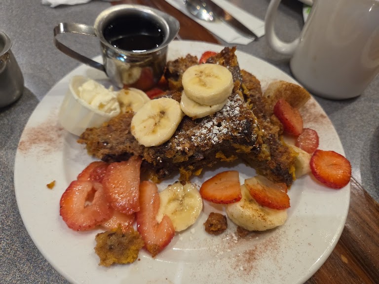 Corn Flake Crusted French Toast at The Black Cow