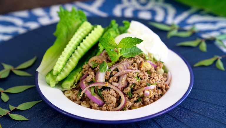 Larb Salad at Green Basil Thai Restaurant