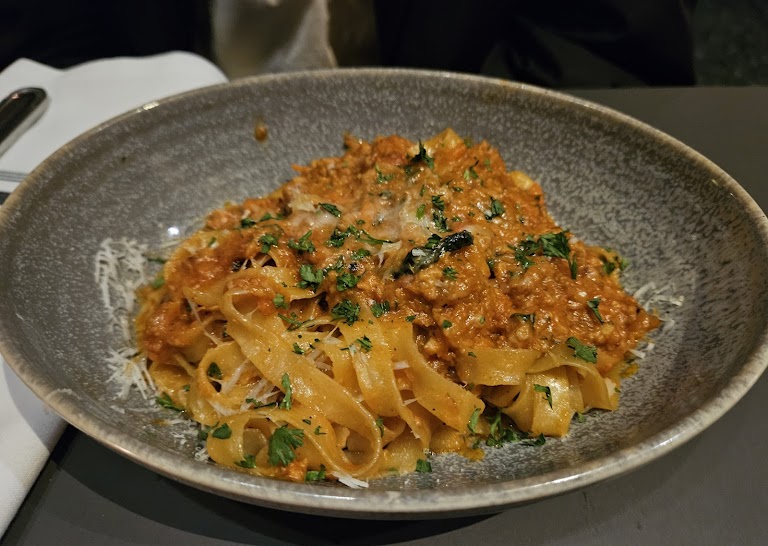 Tagliatelle Bolognese at Cucina Enoteca Irvine