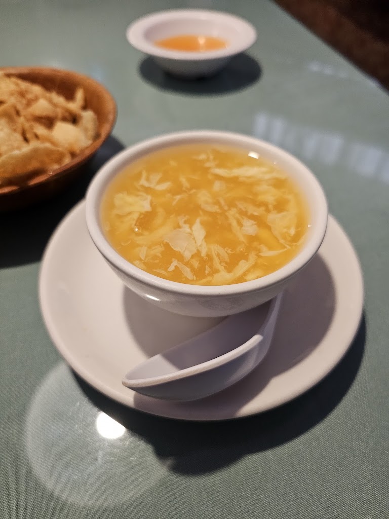 Egg Flower Soup (l) at Golden Hunan