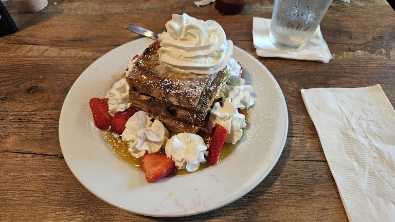 JACK Daniels Bread Pudding French Toast at The Hangout Restaurant & Beach Bar