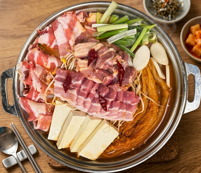 Assorted Boiled Pork at Dondam KBBQ 돈담 국밥&생고기