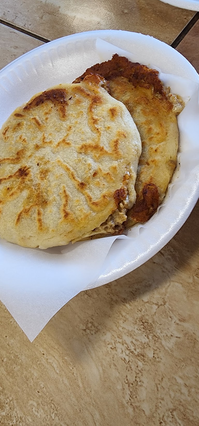 Pupusa Queso Con Frijol at El Carbonero Bakery