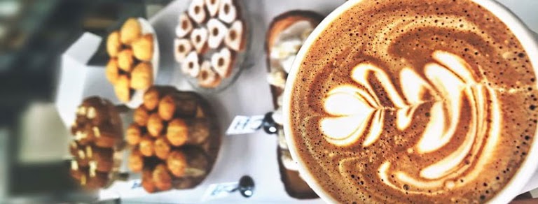 Latte at Miracle Bakery