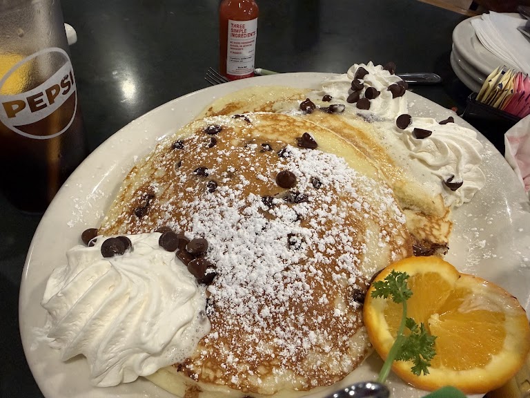 Chocolate Chip Pancakes at Flappy Jack's Pancake House