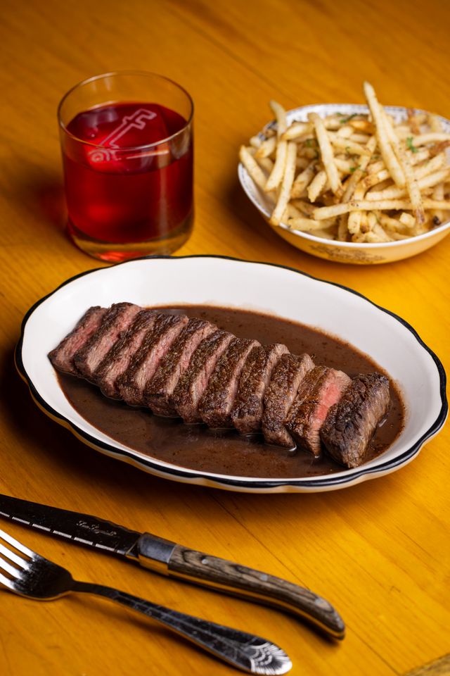 Wagyu Zabuton Steak Frites at Employees Only Cocktail Bar and Restaurant