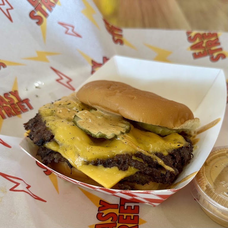 Double Cheeseburger at Easy Street Burgers