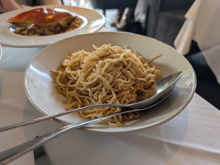 An's Famous Garlic Noodles at Crustacean Beverly Hills