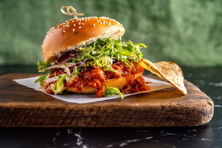 Fried Chicken Sandwich at The New Deal Restaurant and Wine Bar