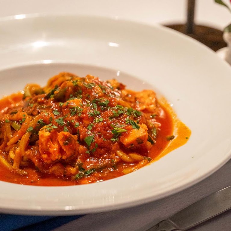 Shrimp Delfini in Guazzetto at Caffé Delfini