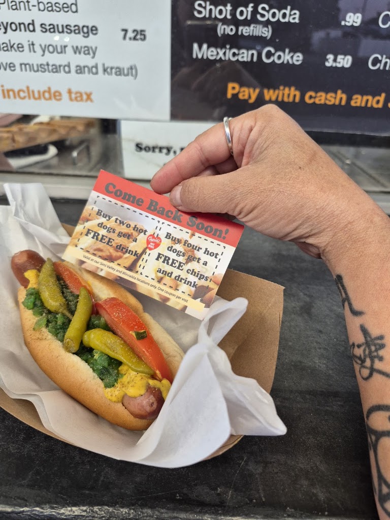 Chicago Hot Dog at Cupid's Hot Dogs