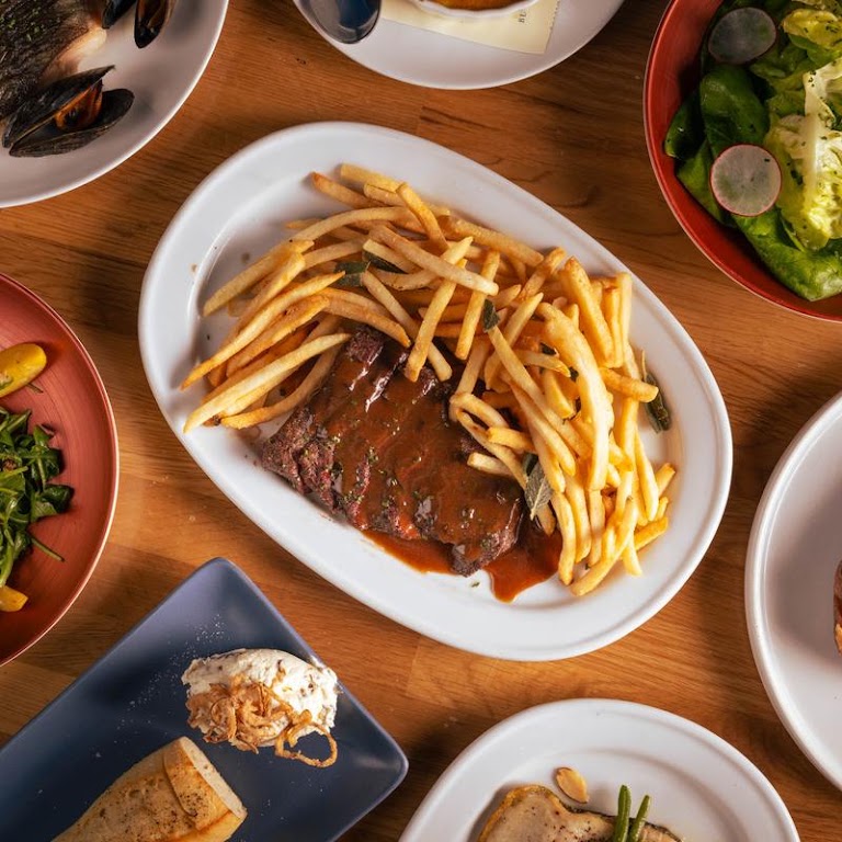 Steak Frites at DEUX BISTRO