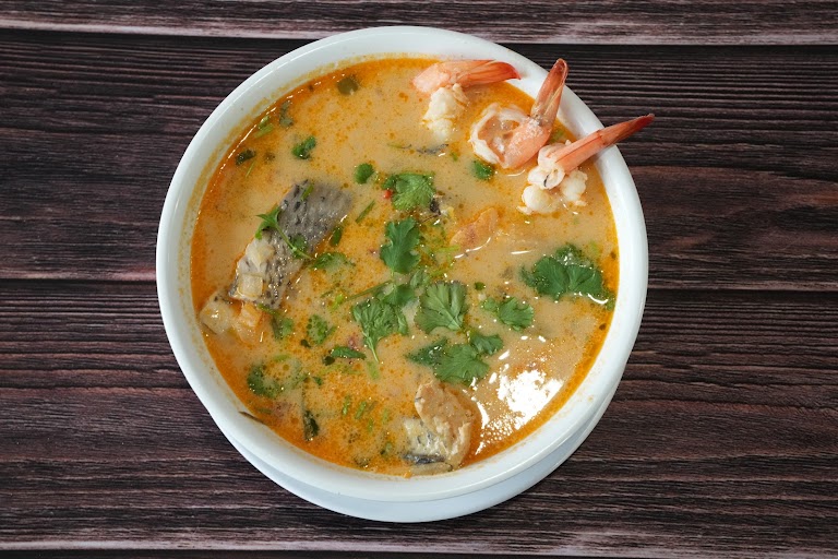 Sopa De Camarones at El Sabor Latino Restaurant