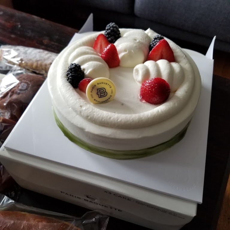 Mixed Berry Soft Cream Cake at Paris Baguette