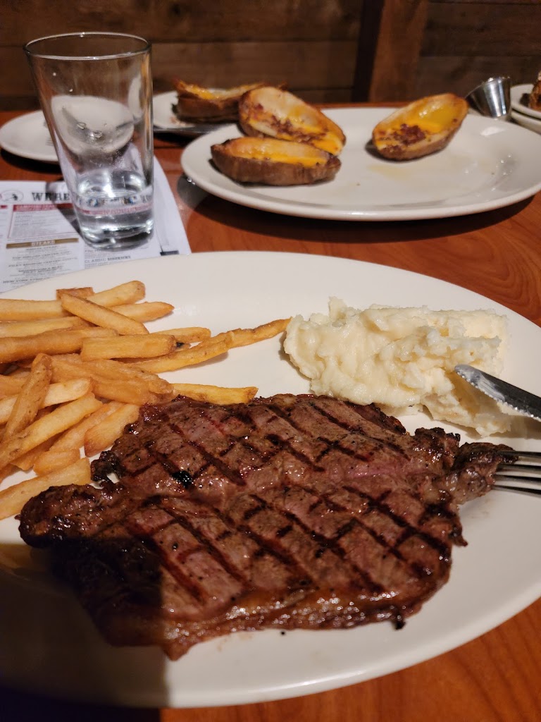 New York Strip with Shrimp and Sausage at Black Angus Steakhouse