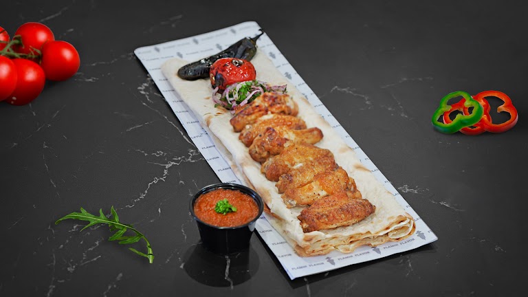 Charcoal Chicken Wings BBQ at Flamin Flavor Shawarma & Grill