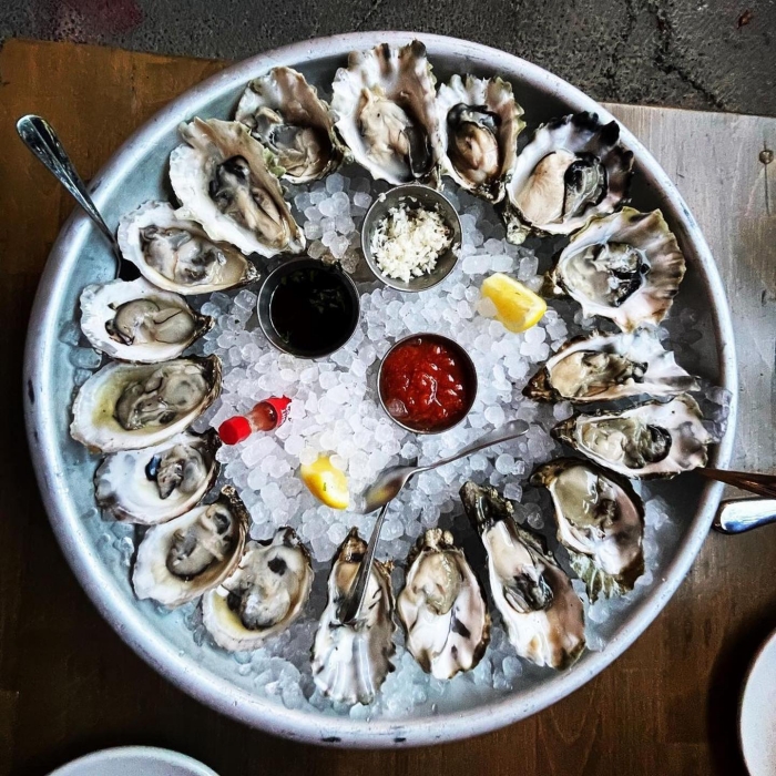 Oysters on the Half Shell at Black Market Liquor Bar - Studio City Restaurant and Bar