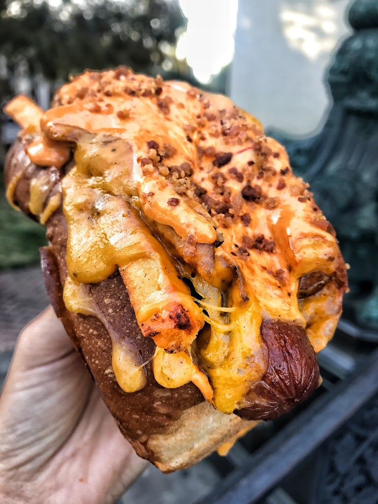 LA Cheesesteak Dog at The Compound by Dirt Dog