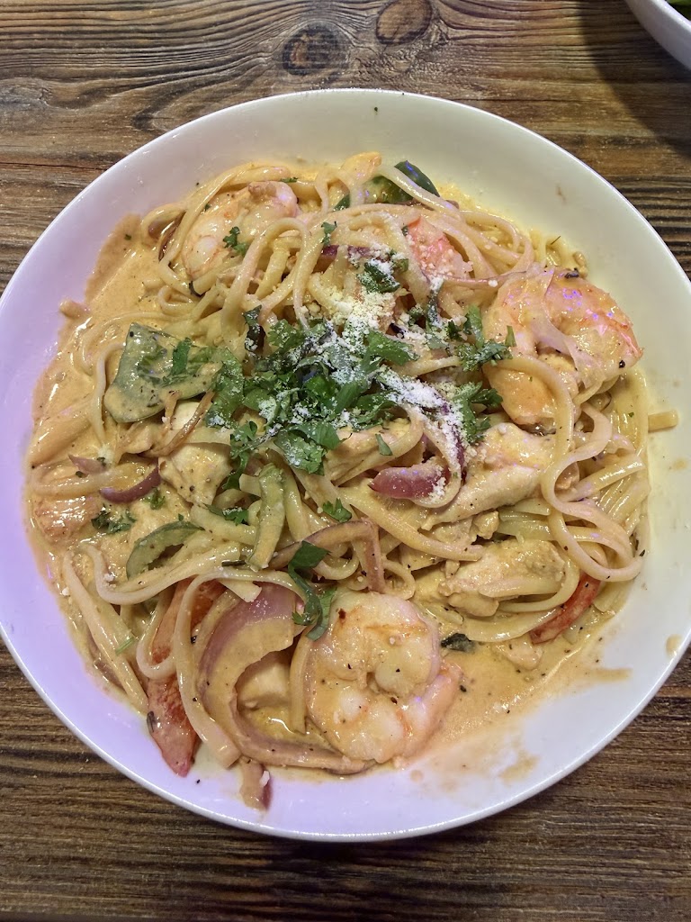 Chipotle Carbonara Fettuccine at Bambino felice