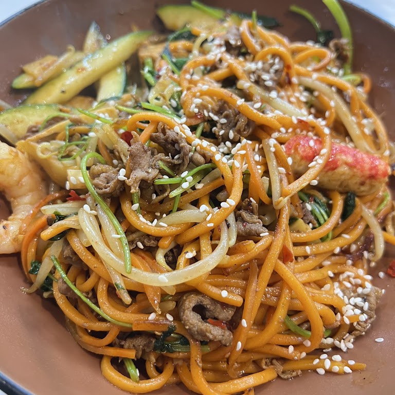 Noodles at Sun's Mongolian BBQ