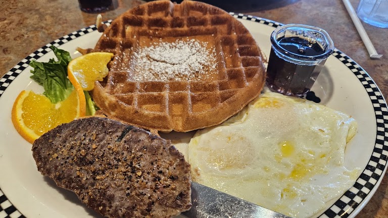 Sweet Cream Belgian Waffle at Black Bear Diner La Habra