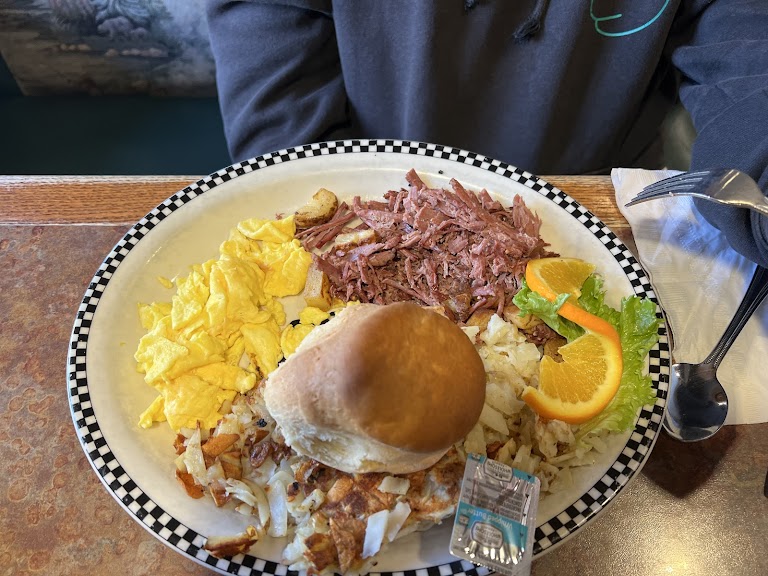 Shredded Corned Beef Brisket Hash at Black Bear Diner