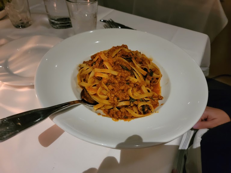 Fettuccine Bolognese at The Bottle Inn Hermosa