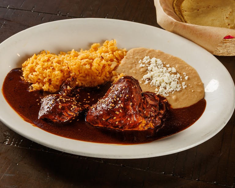 Red Chicken Mole at Sabroso! Mexican Grill