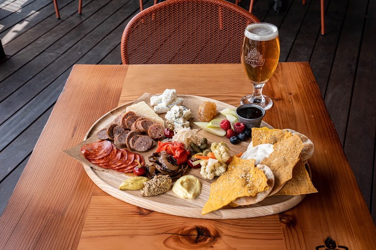 Artisan Sausage Grazing Board at Campsite Brewing Company