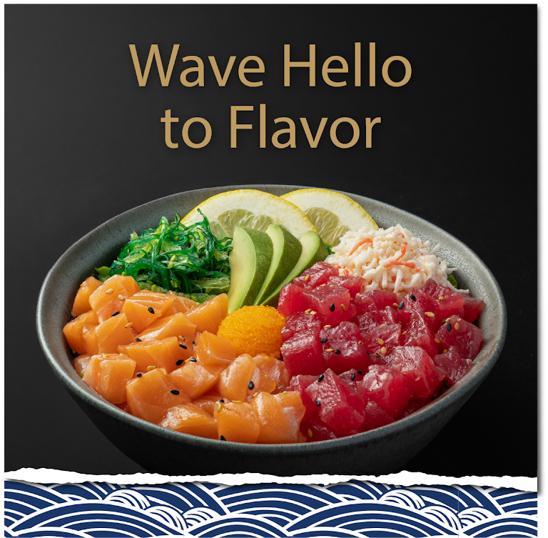 Big Wave Poke Bowl - Salmon at ZENSHI Handcrafted Sushi