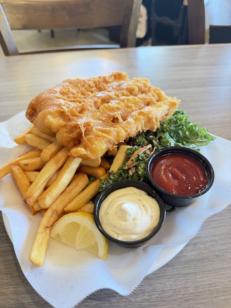 Battered Fish & Chips at ocean house fish grill