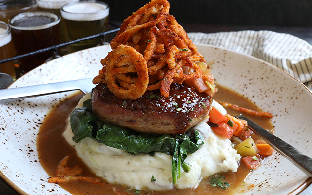 BBQ Bison Meatloaf at Lazy Dog Restaurant & Bar
