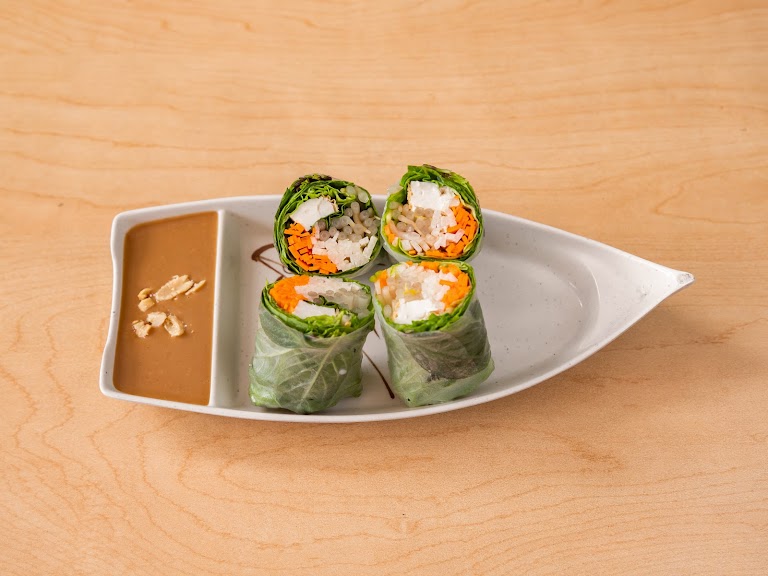 Refreshing Spring Rolls at Happy Veggie