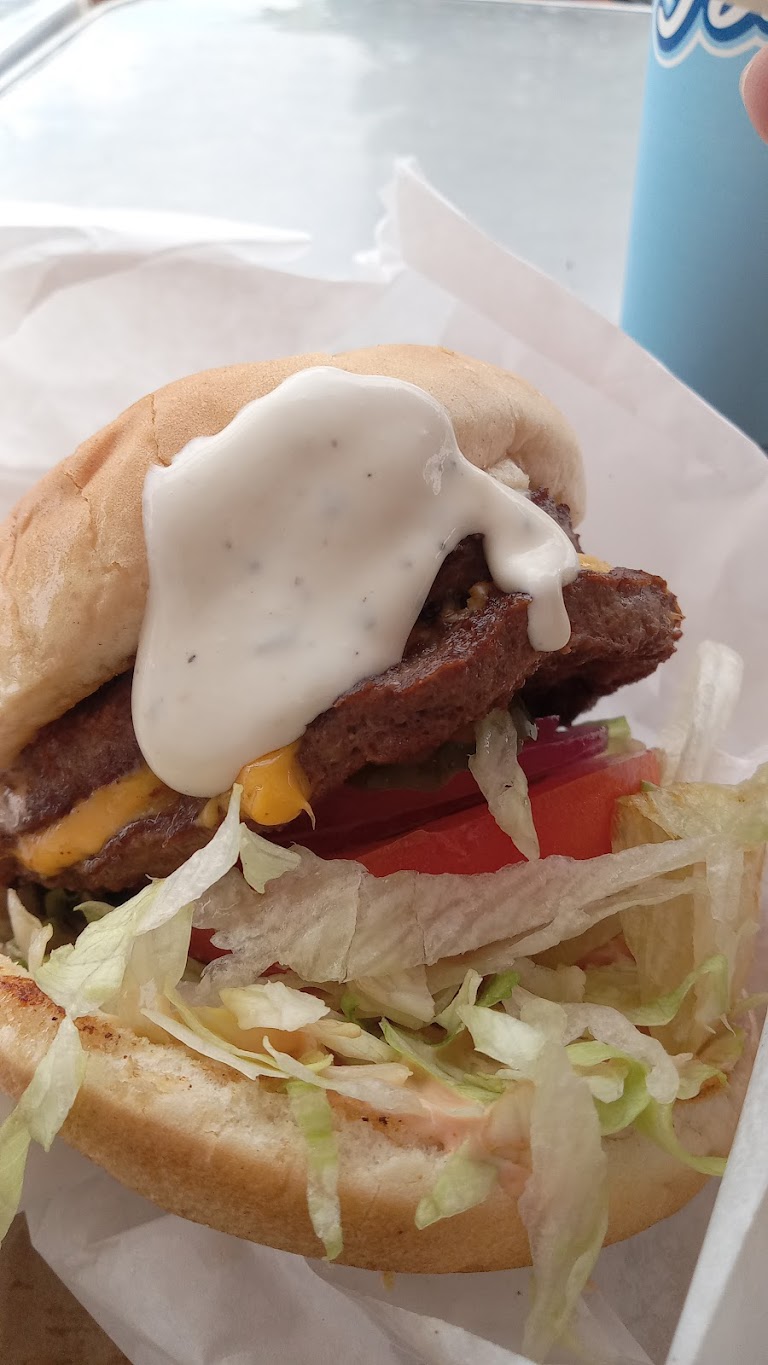 Chili Burger W/ Cheese at Fosters Freeze