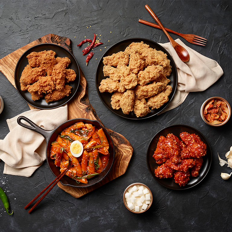 Ddeok-bokki at bb.q Chicken Walnut